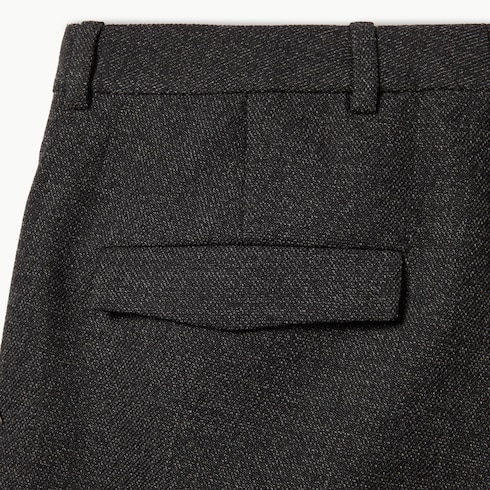 Wool mouliné trousers
