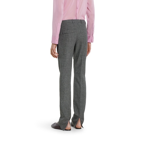 Wool mouliné trousers