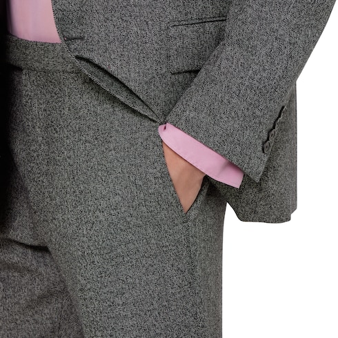 Wool mouliné trousers