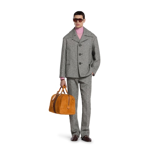 Double cotton wool trousers