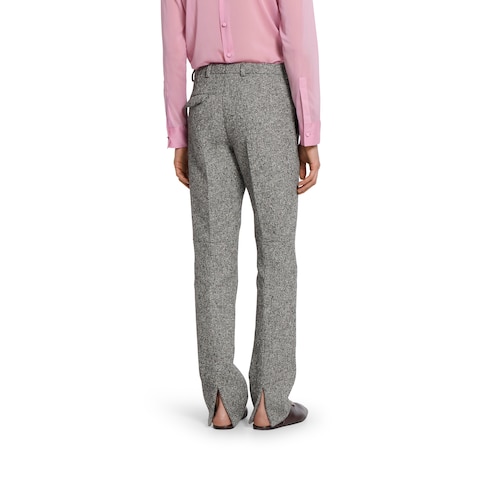 Double cotton wool trousers