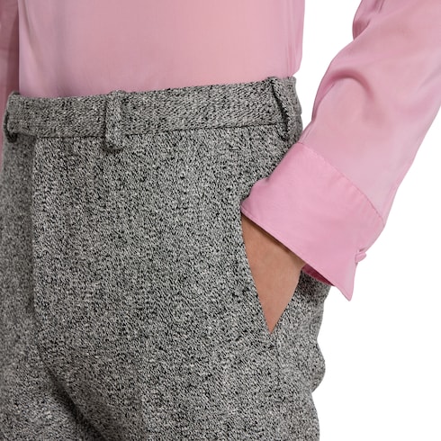 Double cotton wool trousers