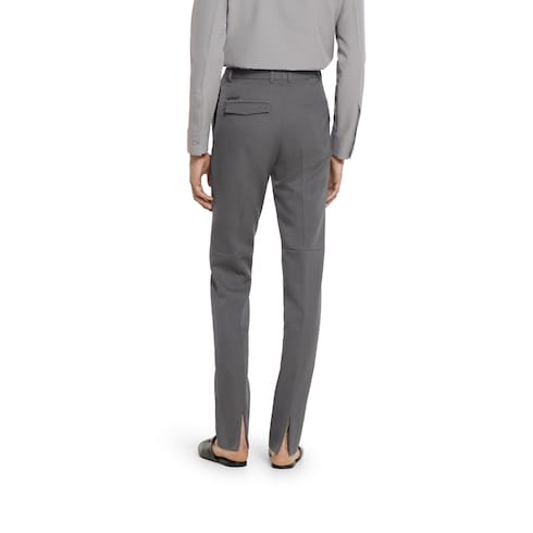 Heavy wool satin trousers