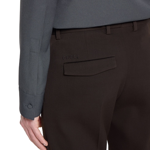 Heavy wool satin trousers