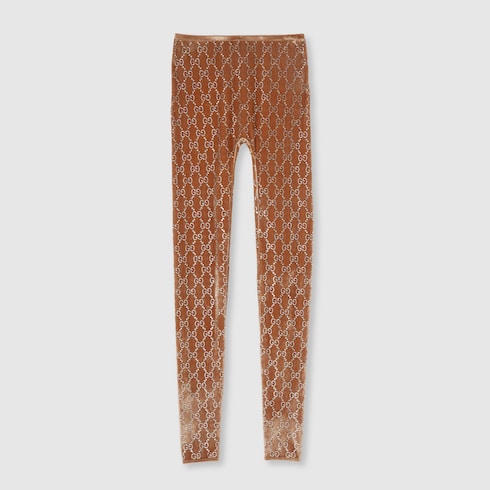 GG crystal embroidered leggings