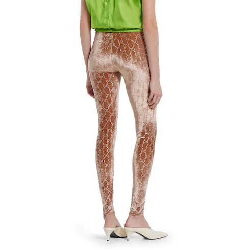 GG crystal embroidered leggings