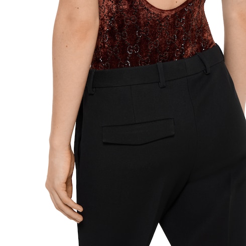 Dry crêpe wool pant