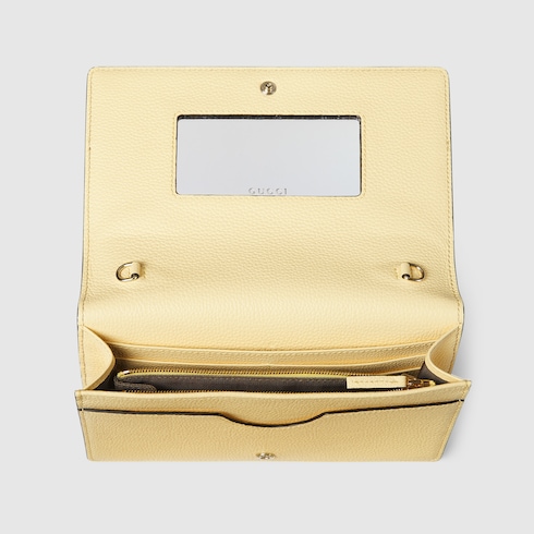 Bi-colour GG Marmont wallet on chain