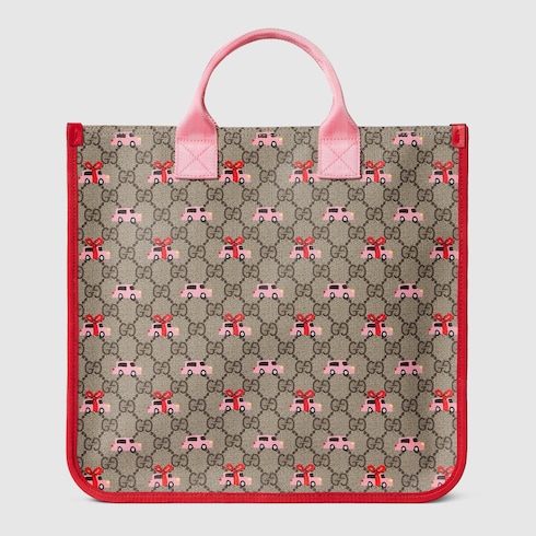 Bolso tote infantil con GG y estampado