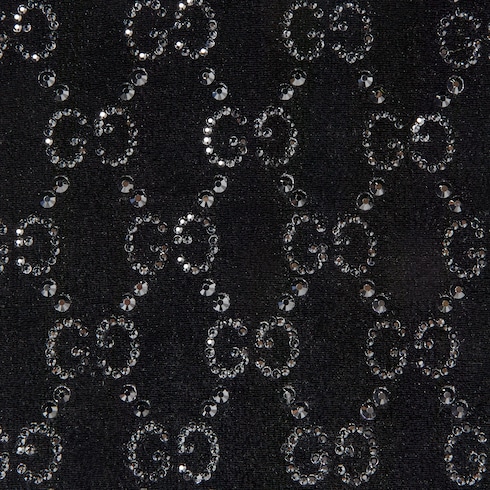 Chenille bodysuit with GG crystals