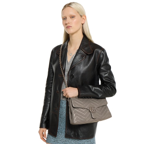 Mittelgroße GG Marmont Schultertasche