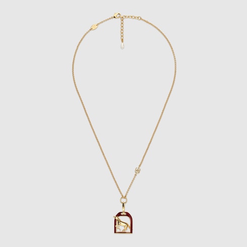 Collana con ciondolo pendente ispirato al cavallo