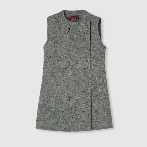 Seeded wool dress
