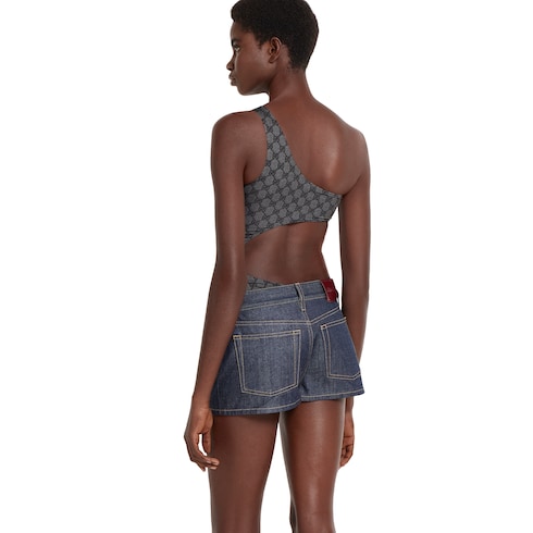 Traje de baño de jersey elástico con estampado GG