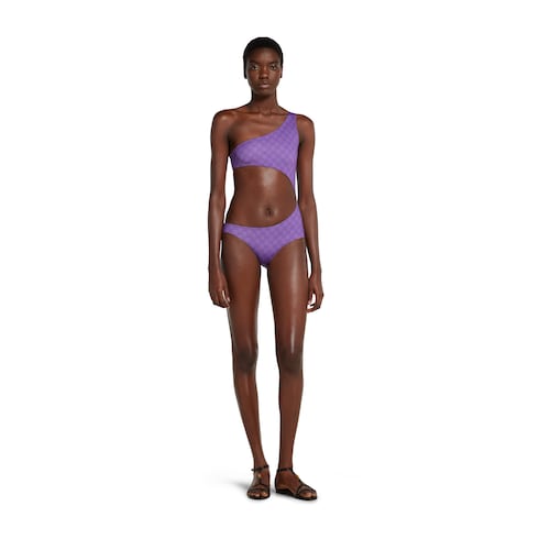 Printed GG stretch jersey swimsuit