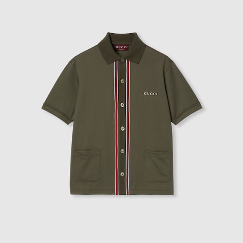 Poloshirt aus Baumwoll-Piqué mit Stickerei