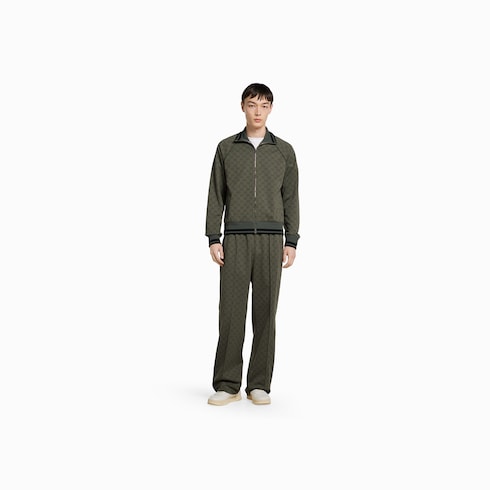 Chaqueta de jersey con diseño jacquard con GG y cierre