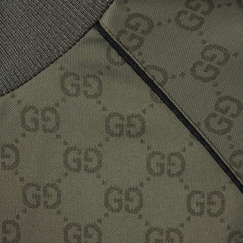Chaqueta de jersey con diseño jacquard con GG y cierre