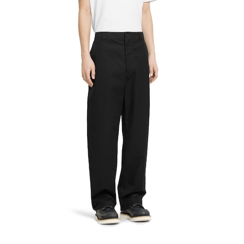 Pantalon en twill de coton avec détail bande Web