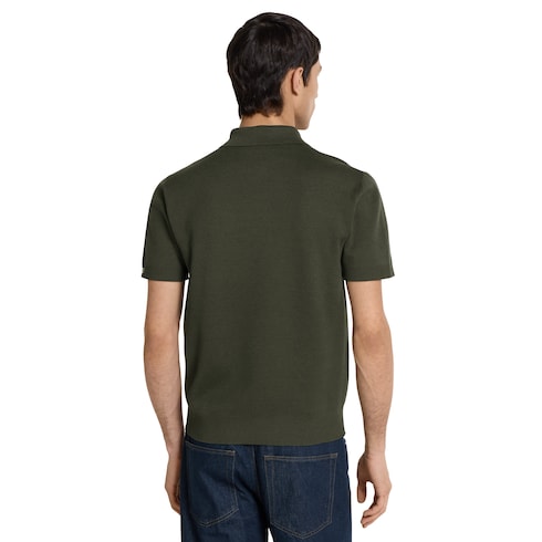 Polo de tejido de algodón y seda