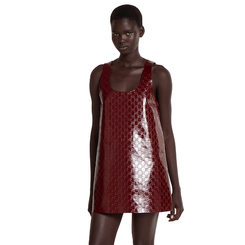 Vestido de naplak con GG en relieve