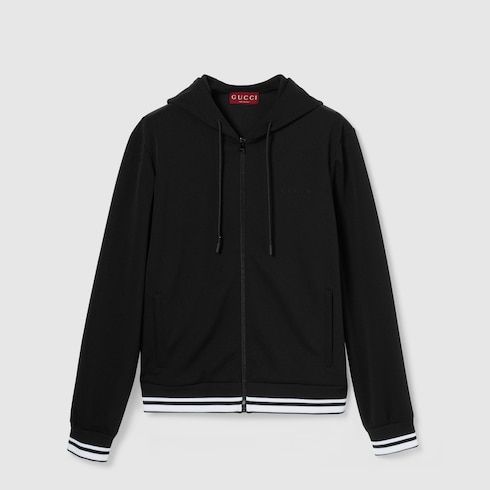 Veste zippée à capuche en jersey technique