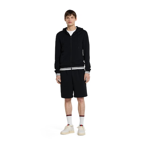 Veste zippée à capuche en jersey technique
