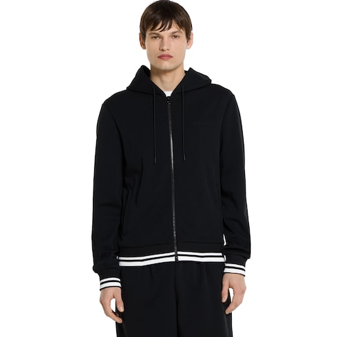 Veste zippée à capuche en jersey technique