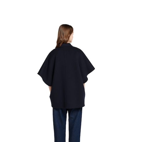 Reversible wool silk coat