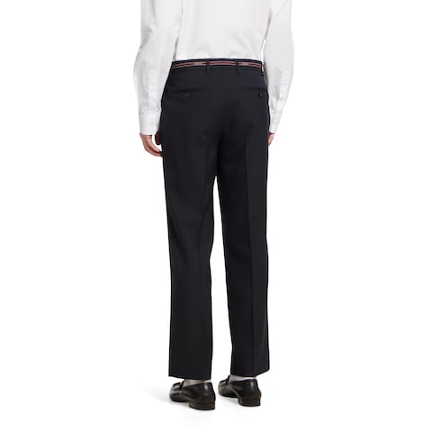 Wool pant with selvedge detail 
