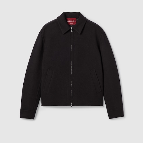 Wool double zip jacket