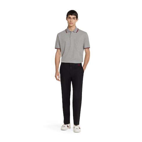 Poloshirt aus Baumwoll-Piqué mit Stickerei