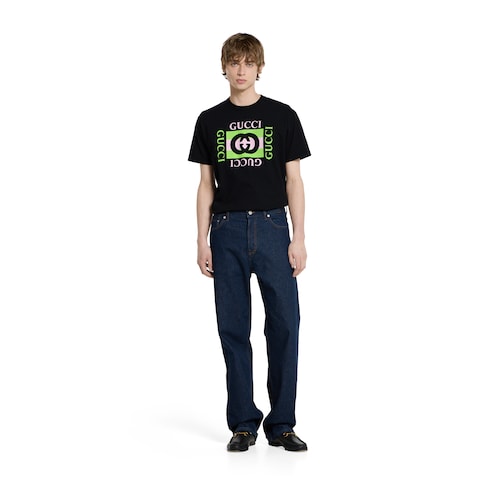 Printed cotton jersey T-shirt
