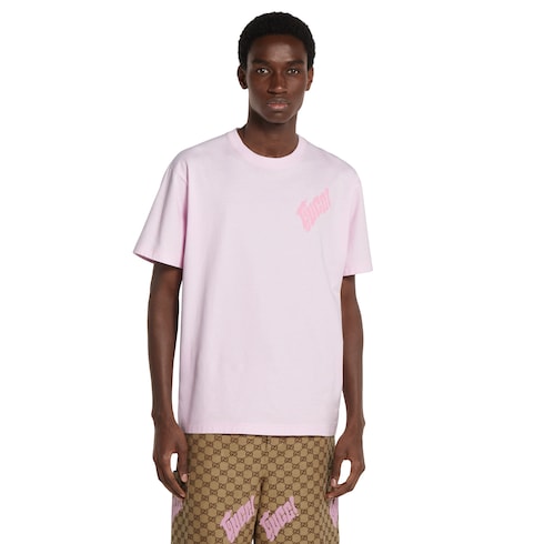 T-shirt en jersey de coton avec logo Gucci