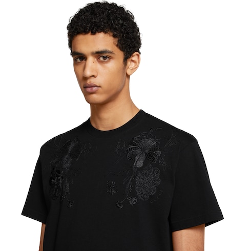 T-shirt in jersey di cotone con ricamo
