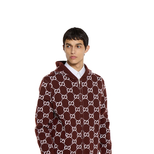Wendbare Jacke aus Wolle mit Reißverschluss