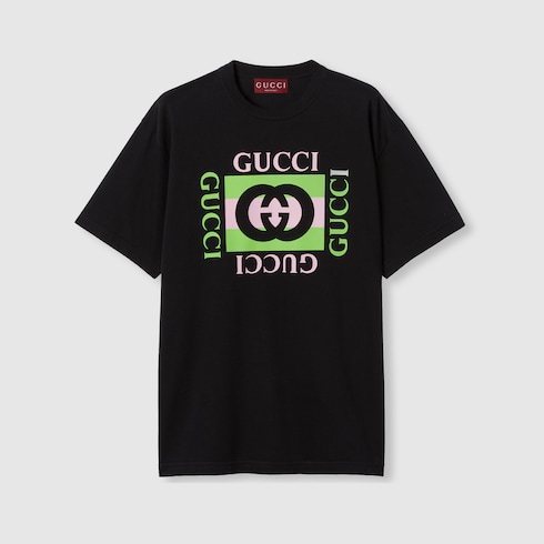 T-shirt in jersey di cotone stampato