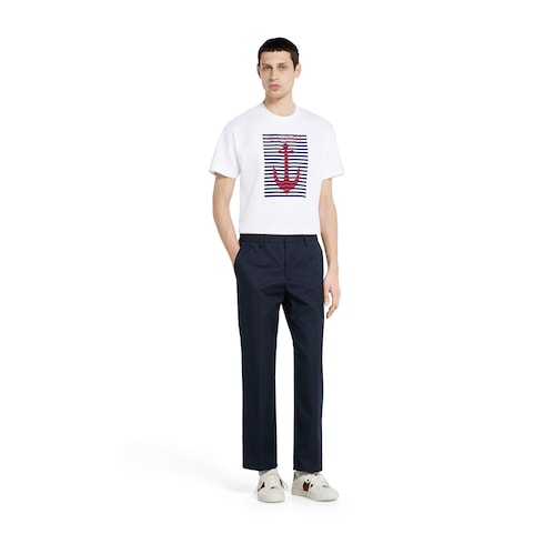 T-shirt in jersey di cotone stampato