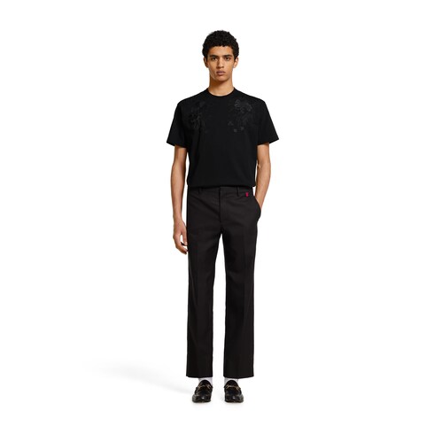 T-shirt in jersey di cotone con ricamo