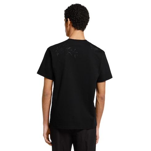 Cotton jersey T-shirt with embroidery