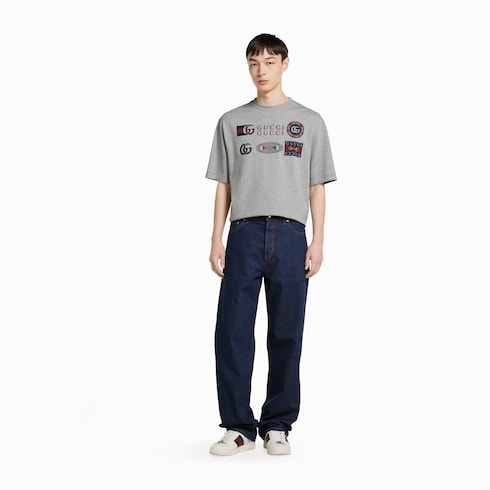 Camiseta de punto de algodón estampado