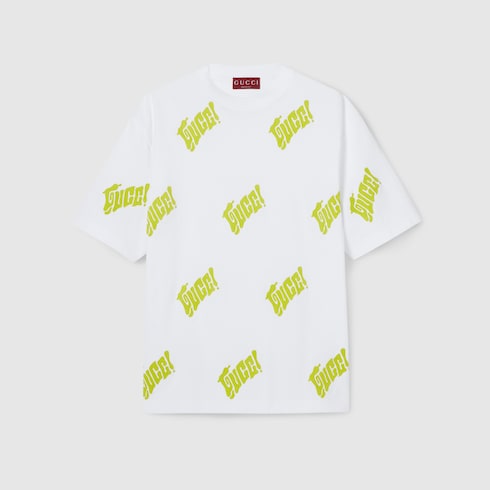 T-shirt en jersey de coton brodé 