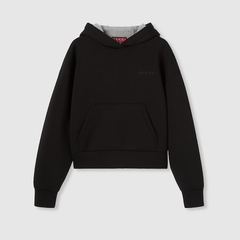 Sweat-shirt à capuche en jersey de viscose