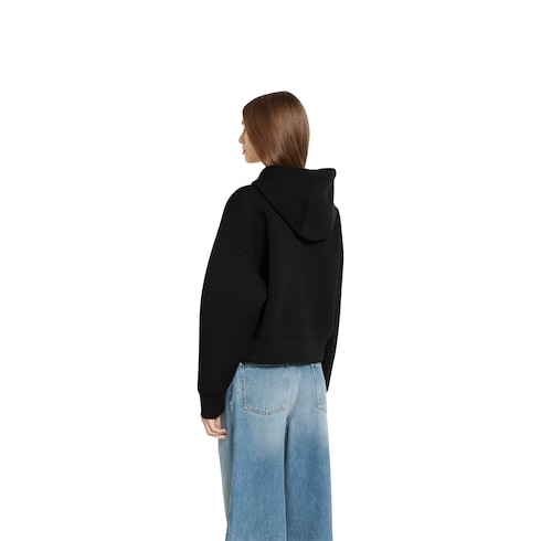 Sweat-shirt à capuche en jersey de viscose