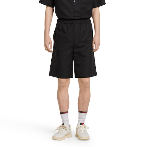 Shorts aus GG Canvas aus Leinenmischung