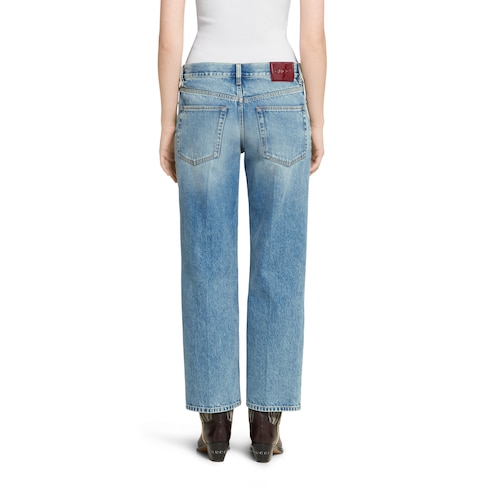 Straight fit denim pants