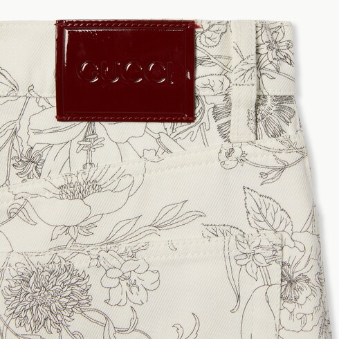 Pantalone in denim stampato