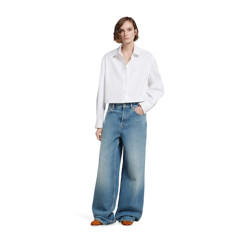 Pantalón de denim de pernera ancha