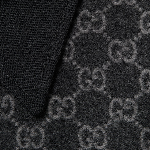 Chaqueta de franela cepillada con GG