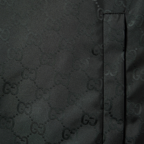 Chaqueta con zipper de jacquard de nylon con GG